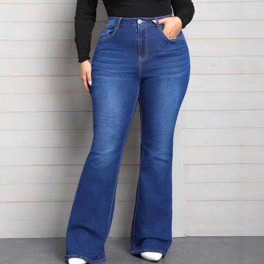 Blue Mid-rise Flared Jeans In-stock For Women Available On Our Independent Website